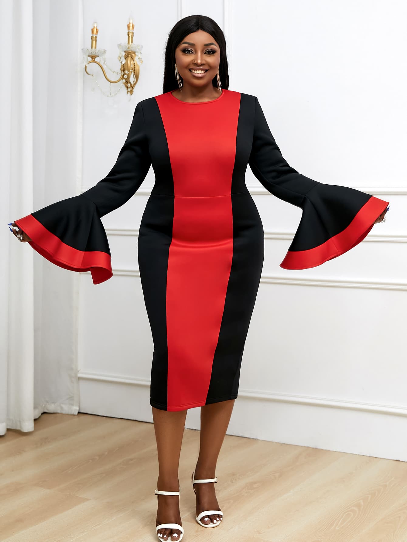 flare sleeve dress